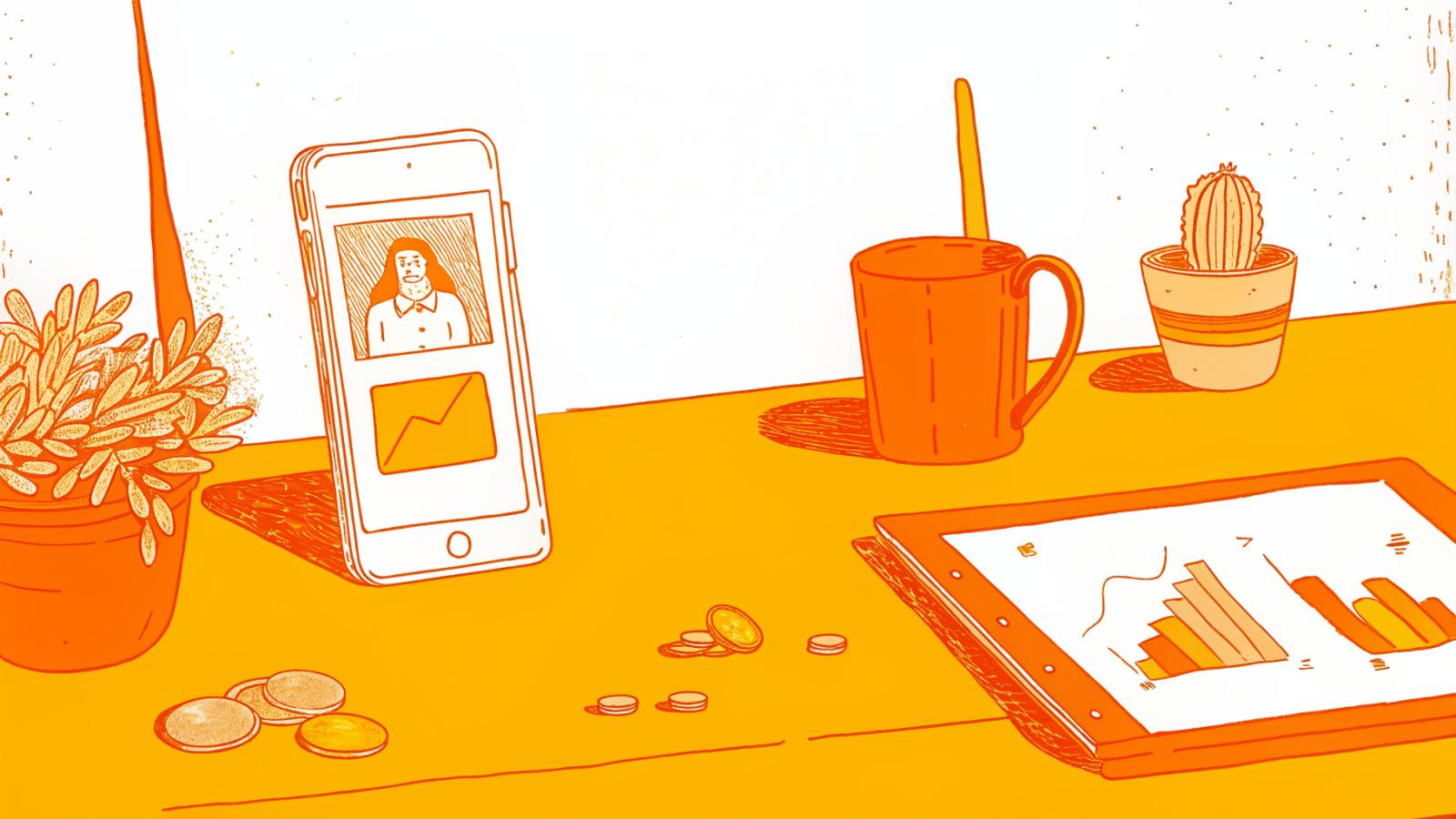 viral short-form video view spike contrasted with a tiny creator earnings payout card