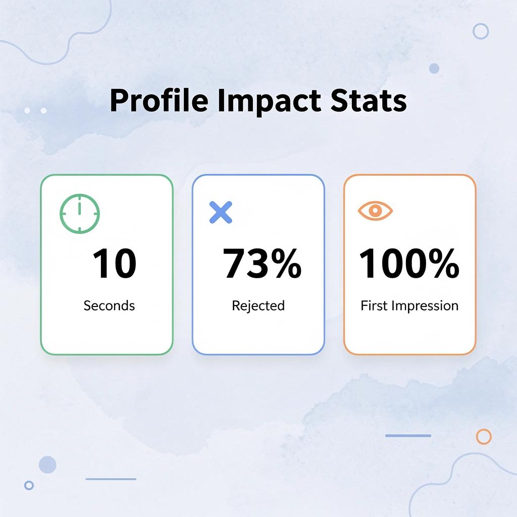 Key statistics about profile evaluation and rejection rates