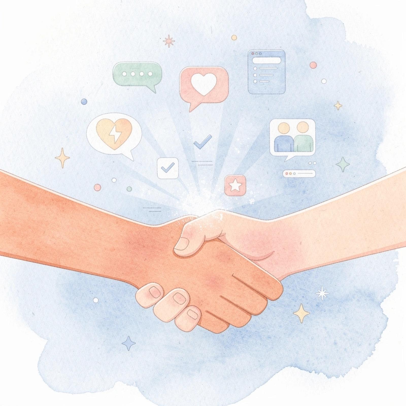 Scene of a creator and brand connecting through Content Rewards platform