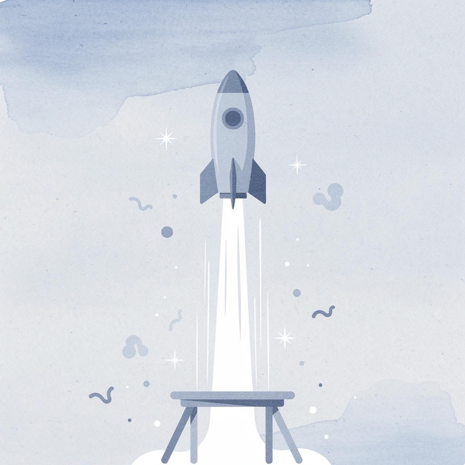 Scene of a creator launching upward, symbolizing sponsorship growth starting now