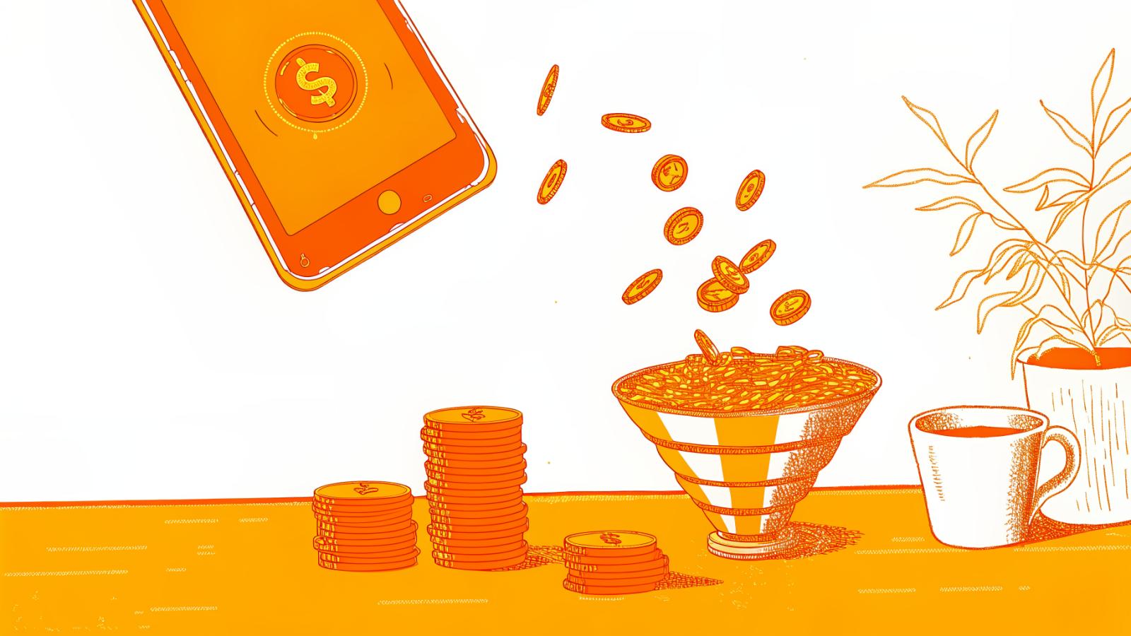 TikTok earnings gap shown as high view count shrinking to tiny payout via funnel