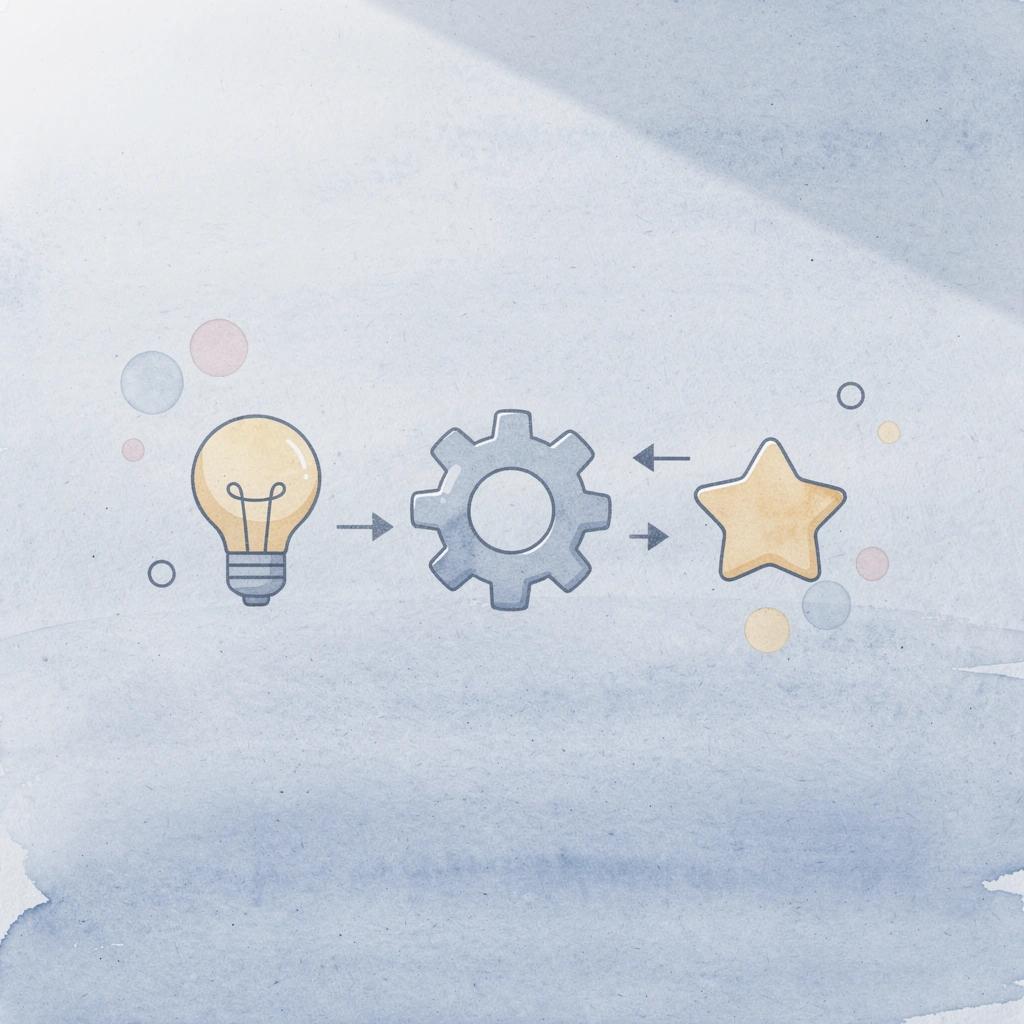Three icons showing scaling progression and challenges