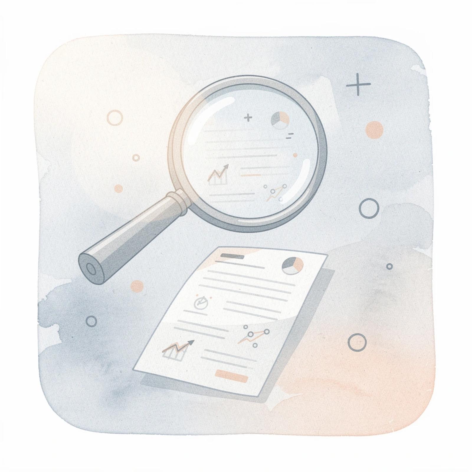 Magnifying glass examining performance gaps in campaign delivery