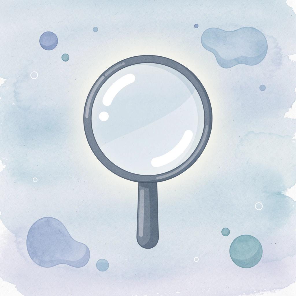 Magnifying glass icon representing platform evaluation and analysis