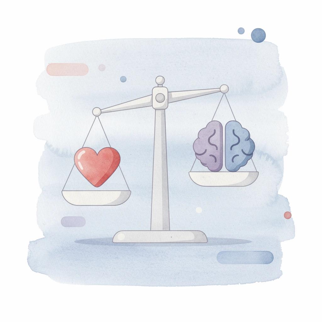 Balance scale comparing followers versus revenue focus