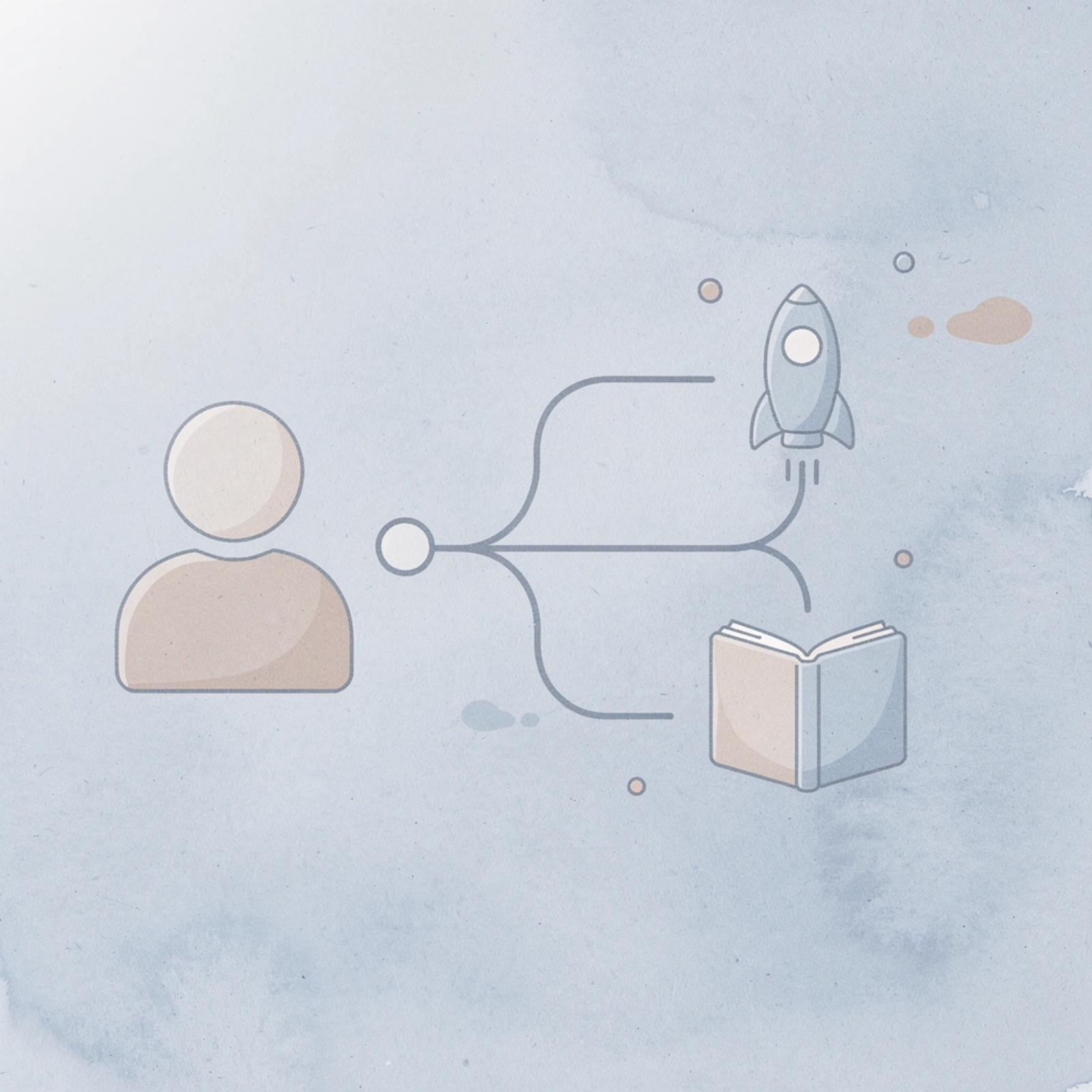  Icon showing split between manual and automated campaign management approaches