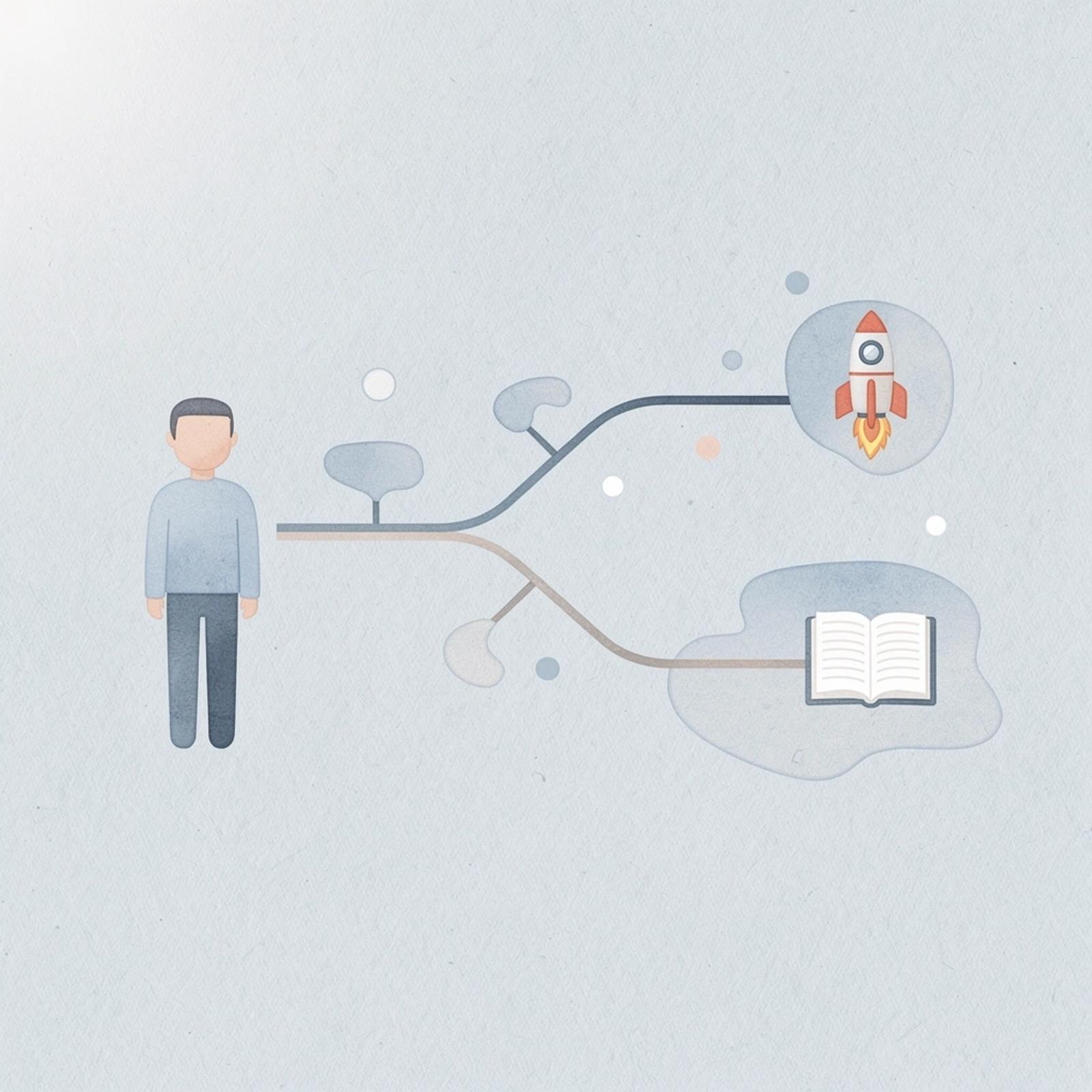 Dollar sign icon splitting into two paths representing clear results versus guesswork