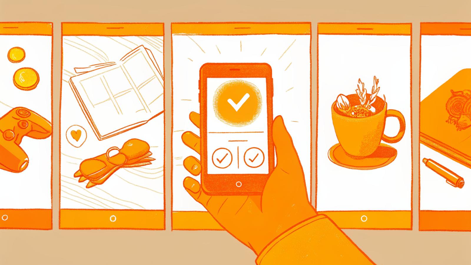 Four-step creator journey from sign-up to verified-view payout on a performance platform