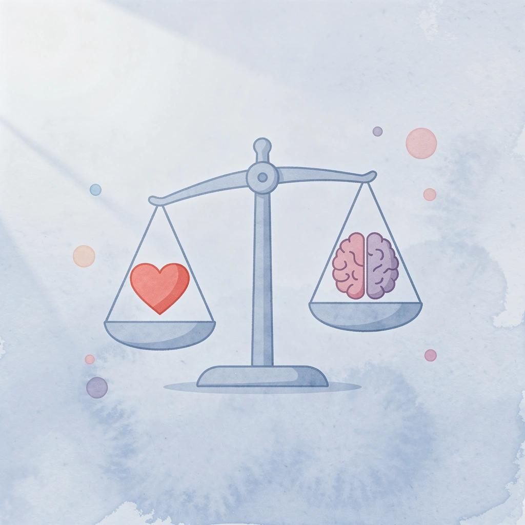 Balance scale comparing upfront payment versus performance results