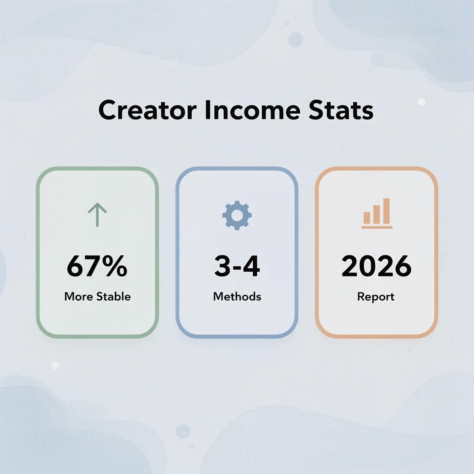 Statistics showing creator income diversification benefits