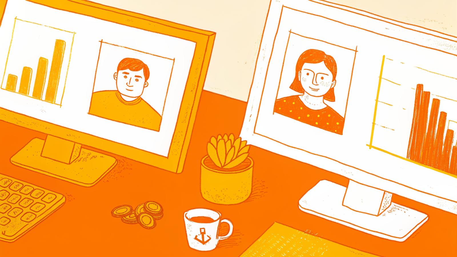 Two influencer profile cards on a desk contrasting follower count versus engagement and verified views