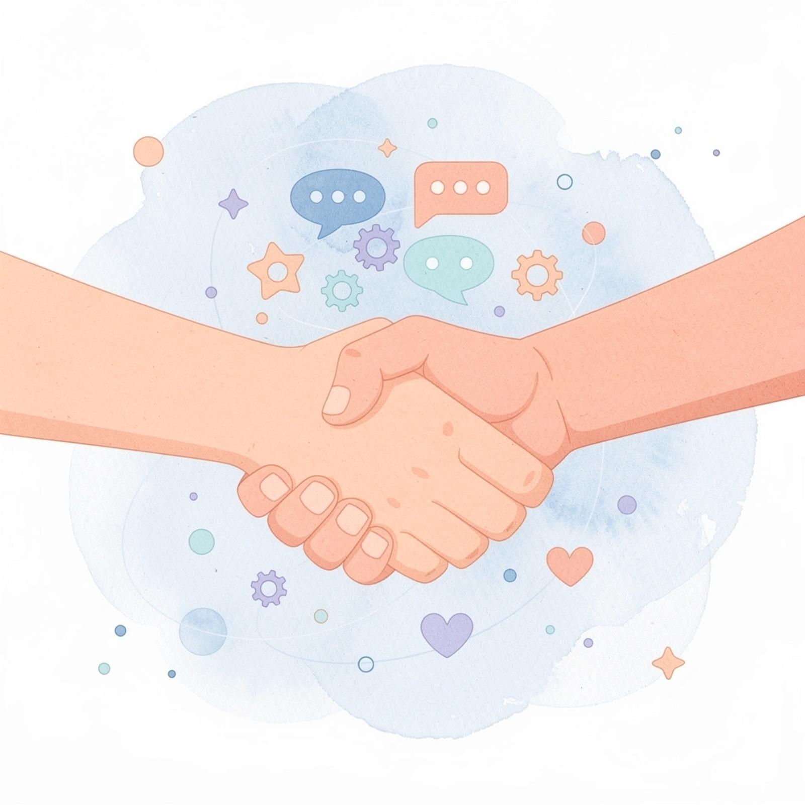 Scene of a brand and creator connecting in a sponsorship partnership