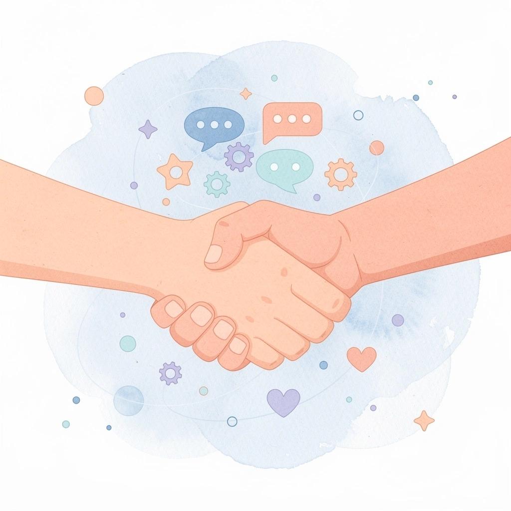 Scene of a brand and creator connecting in a sponsorship partnership