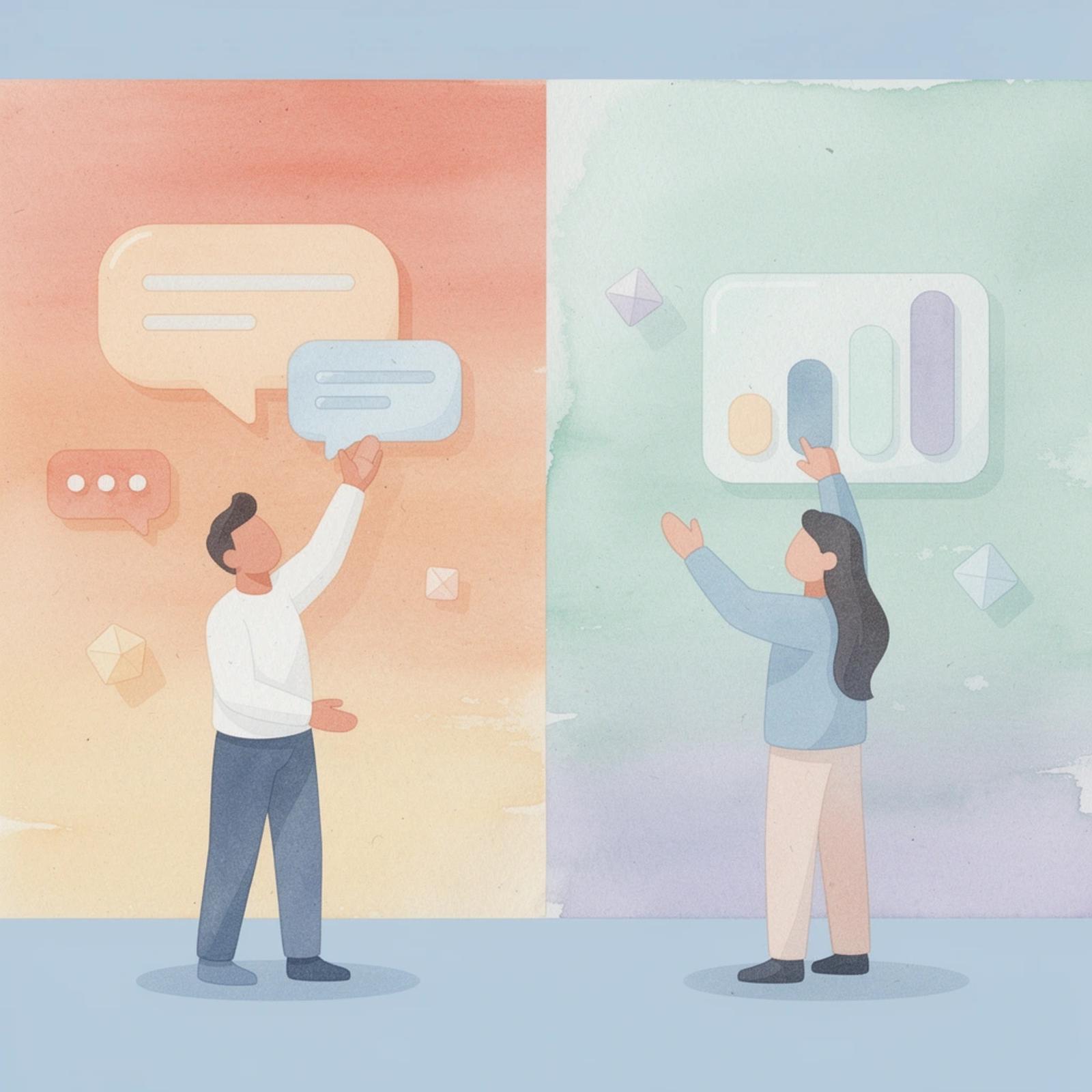 Split scene contrasting small campaign success with large campaign failure