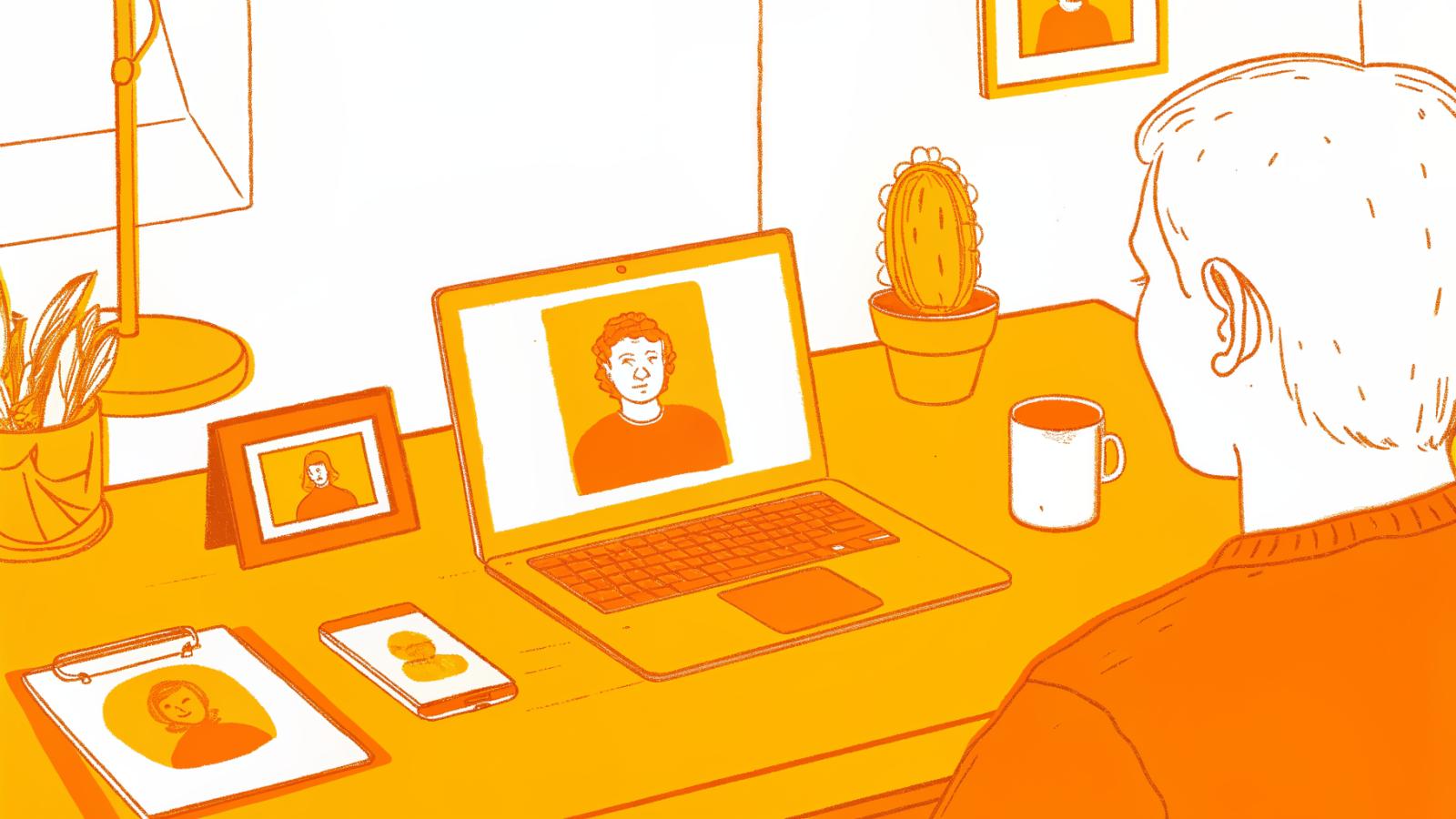Creator switching Instagram account to professional mode at a tidy desk