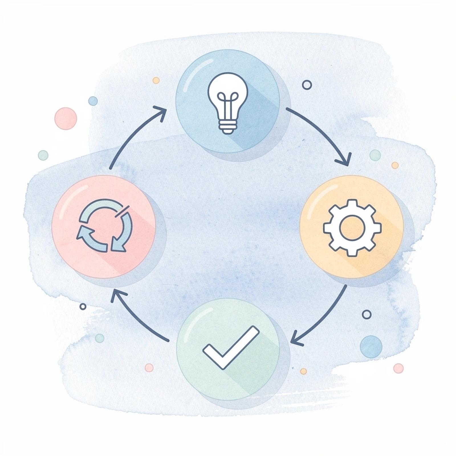 Cycle showing repeatable influencer marketing process