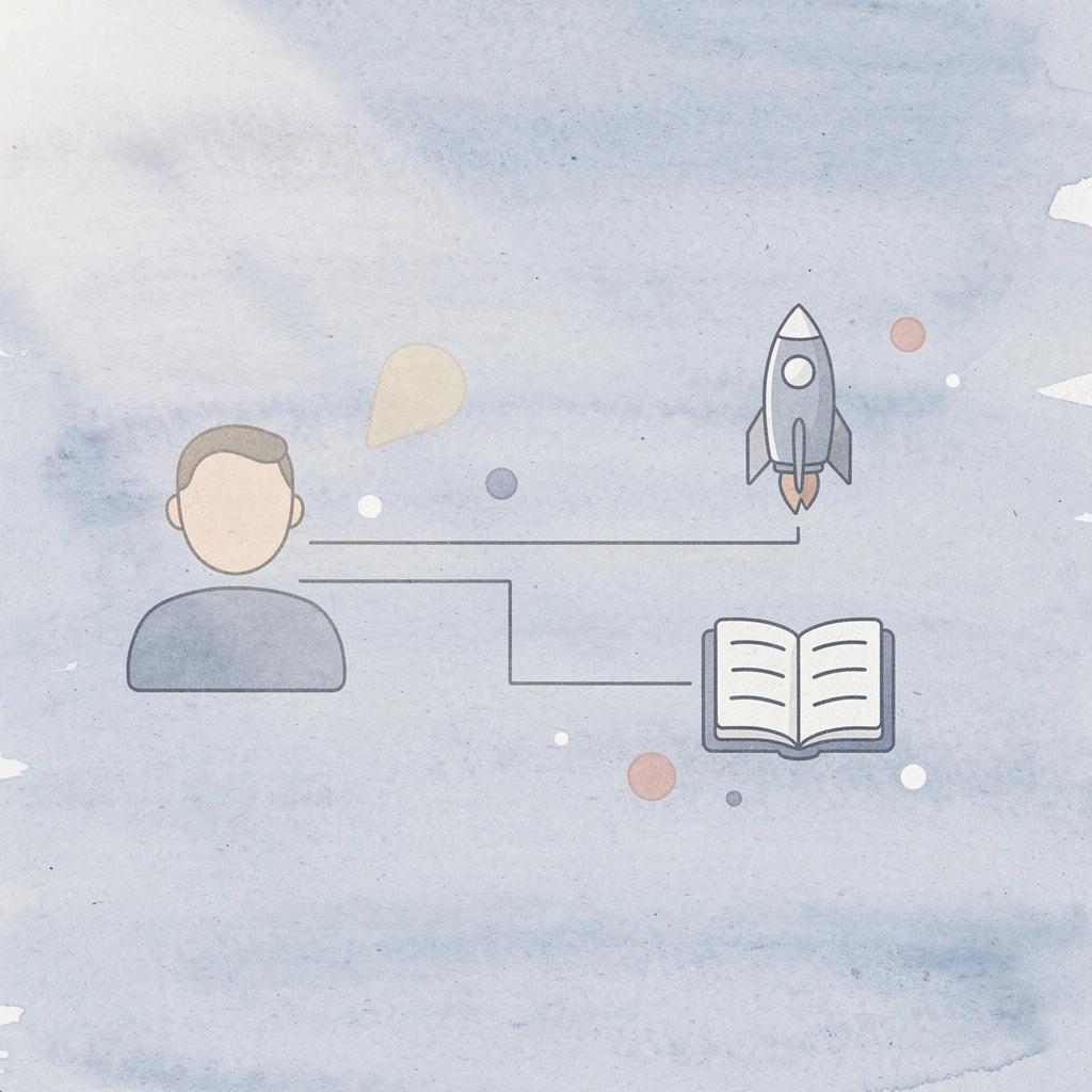 Workflow icon splitting into multiple paths representing scaling creator coordination