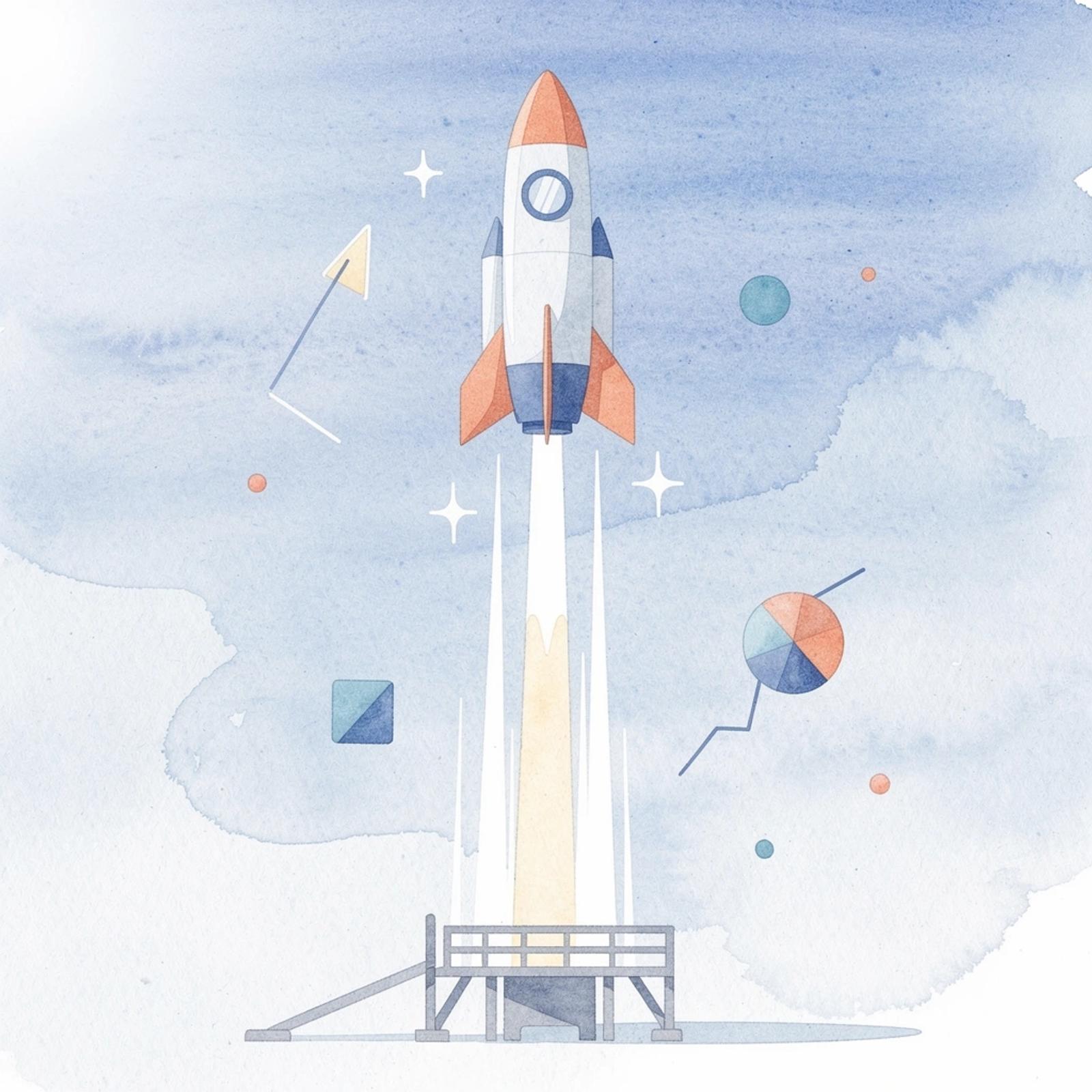 Scene of content launching upward representing untapped creator earning potential