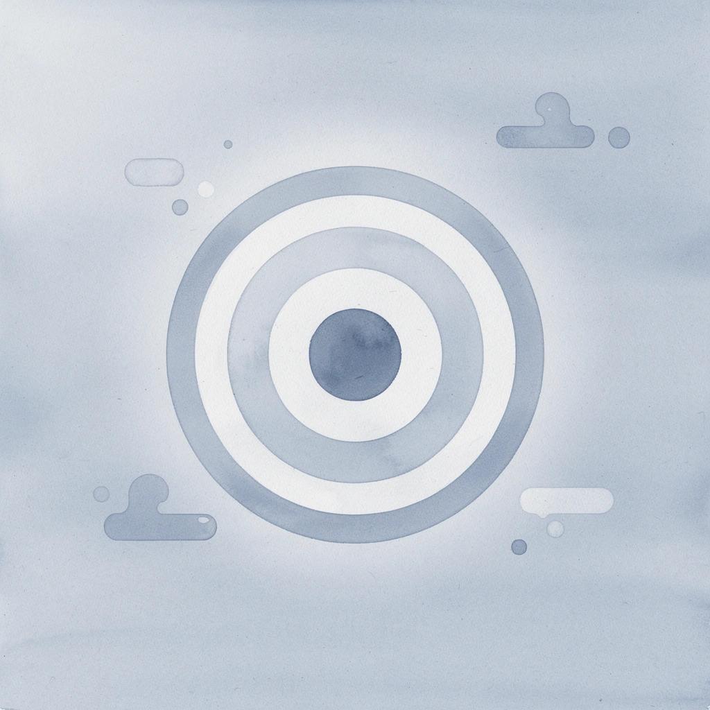 Target icon representing attention as key focus