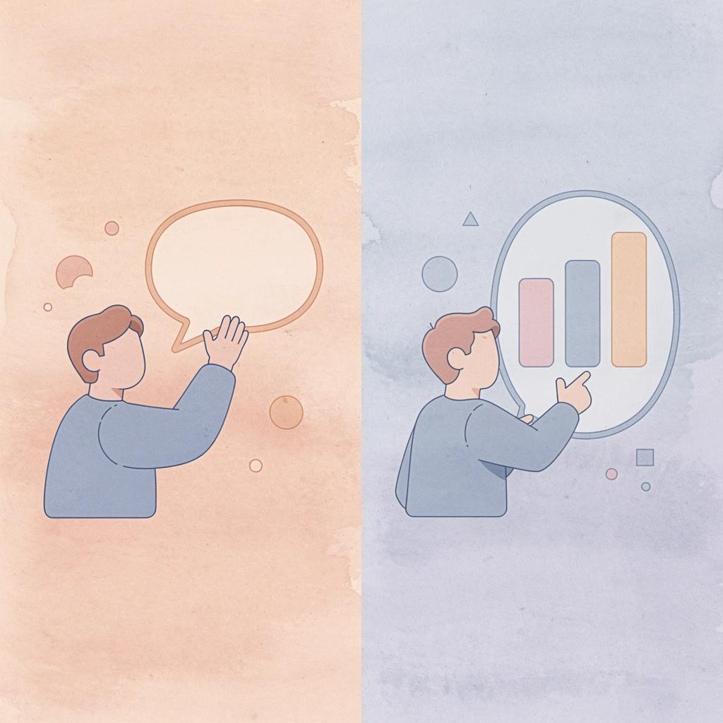 Split scene showing contrast between successful and struggling online entrepreneurs