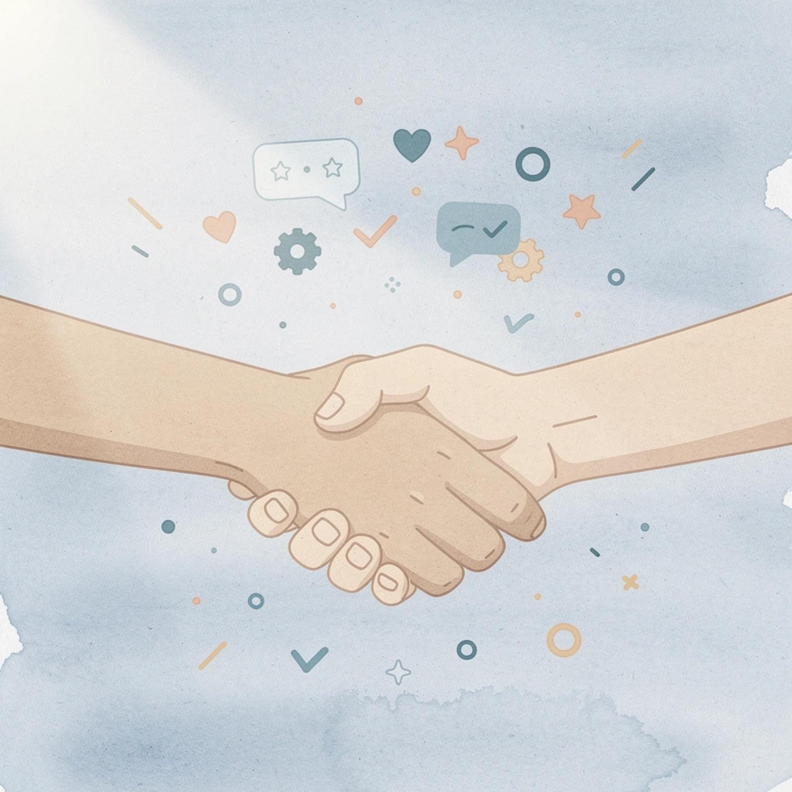 Scene of a creator and brand connecting through a partnership platform