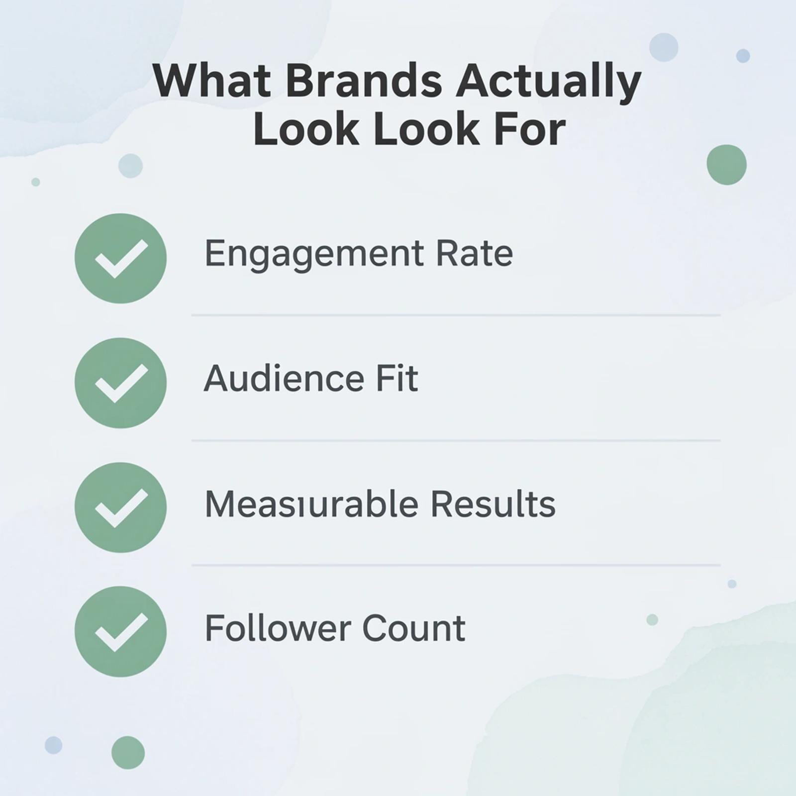 Checklist of what brands look for in creator partnerships