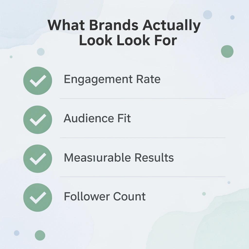 Checklist of what brands look for in creator partnerships