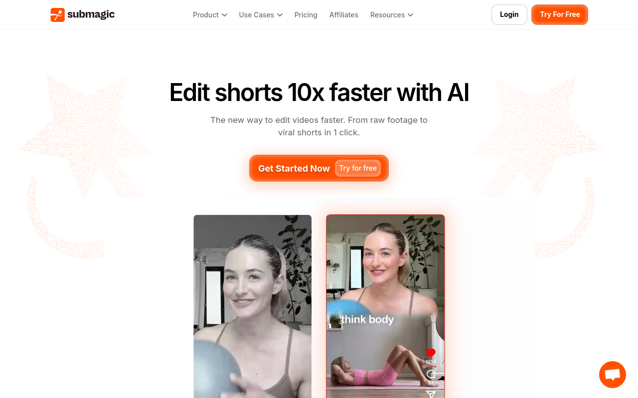 Opus Clip Alternatives - submagic best auto caption