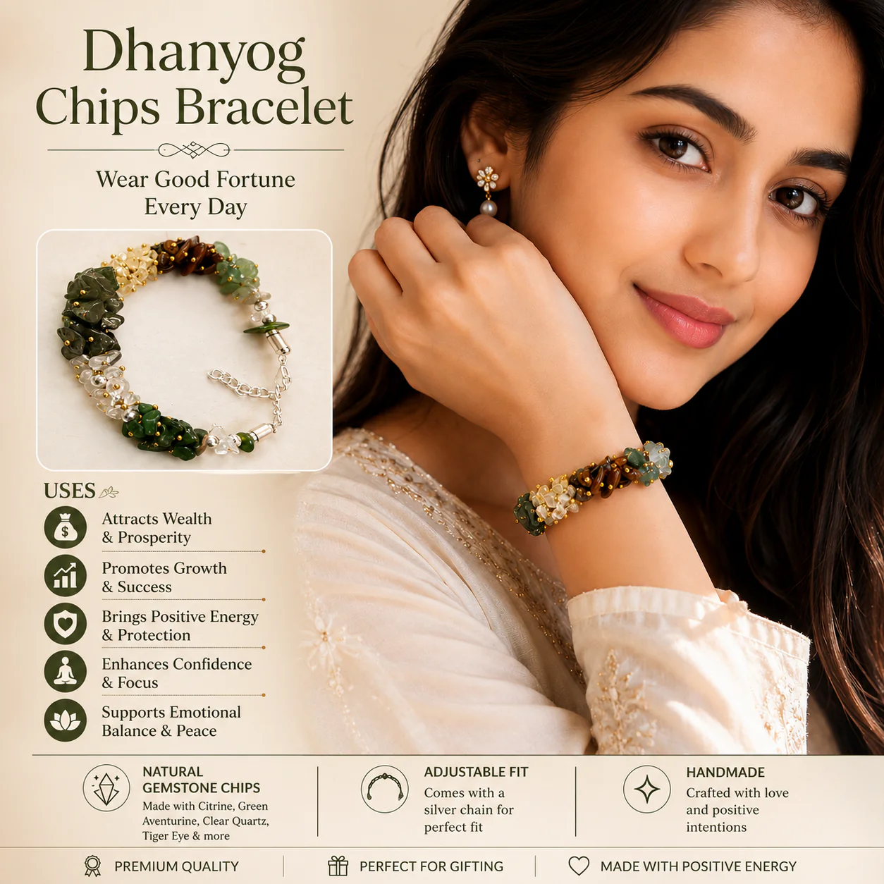 Dhanyog Chips Bracelet