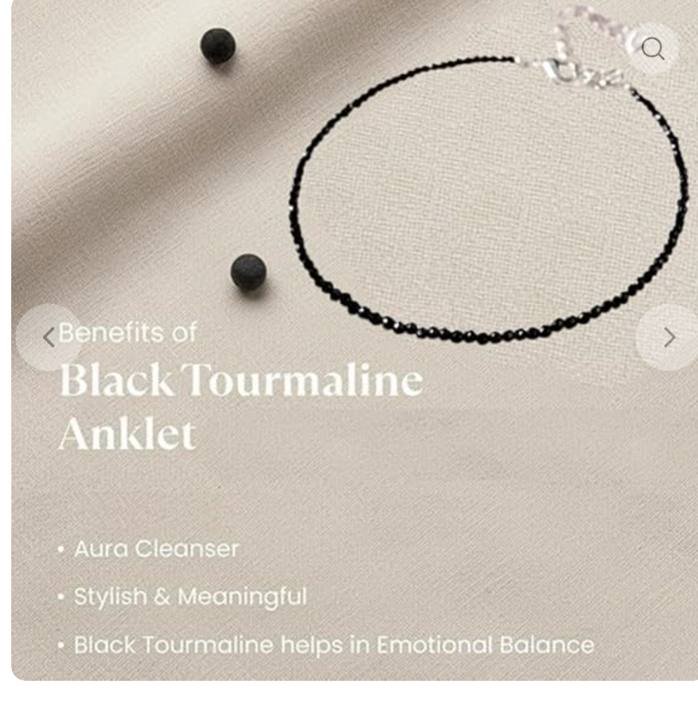 Black Tourmaline Anklet