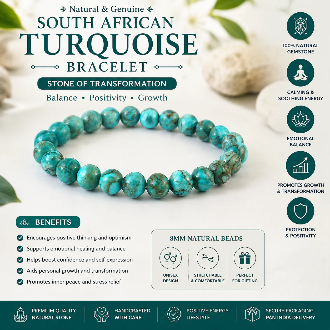 South African Turquoise Bracelet