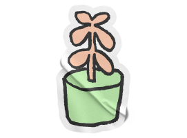 Sticker of a plant.