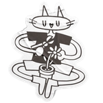 Autocollant d'une personne qui fait du jardinage.