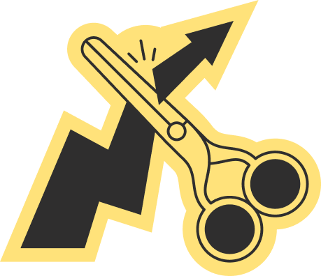 Oxio lightning and scissors