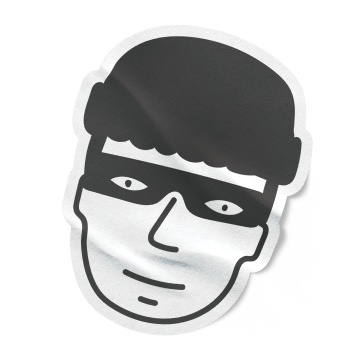 Sticker of an intrusive observer.