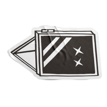 Sticker of a tablet.