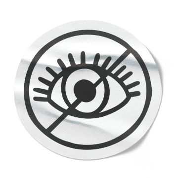 Sticker that represent privacy protection.