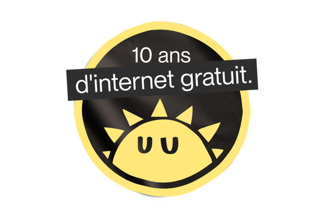 10 ans d'internet gratuit.