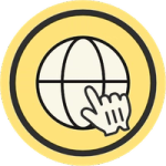 Sticker that represent the internet