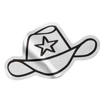 Sticker of a police hat.