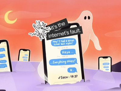 Thumbnail for blog article How the internet changed our relationship to ghosts: A reflection on ghosting.