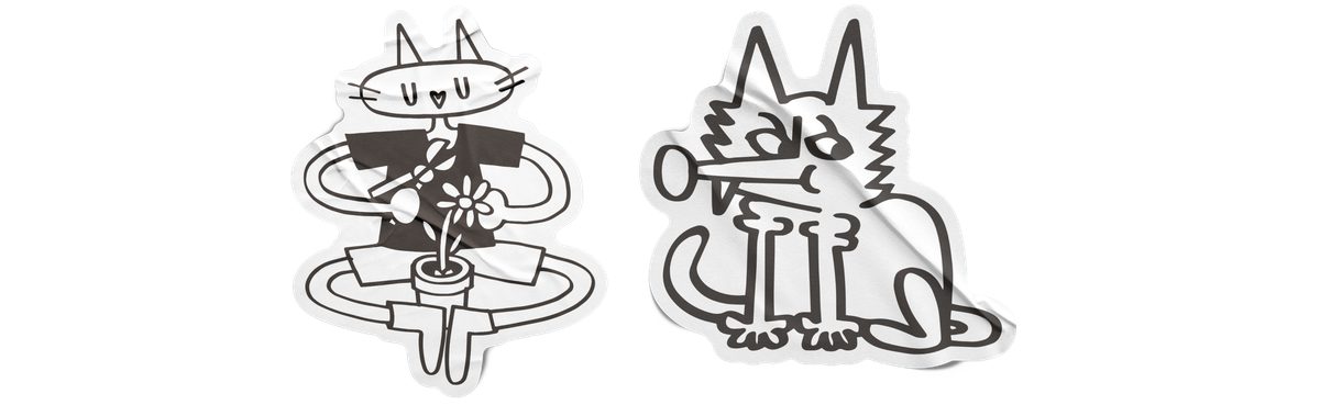 Chat et chien de Le Monstr.
