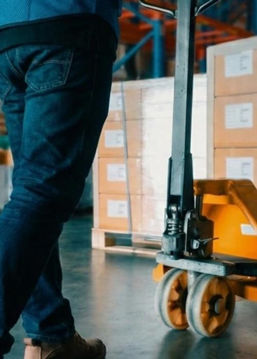 Warehouse shelves