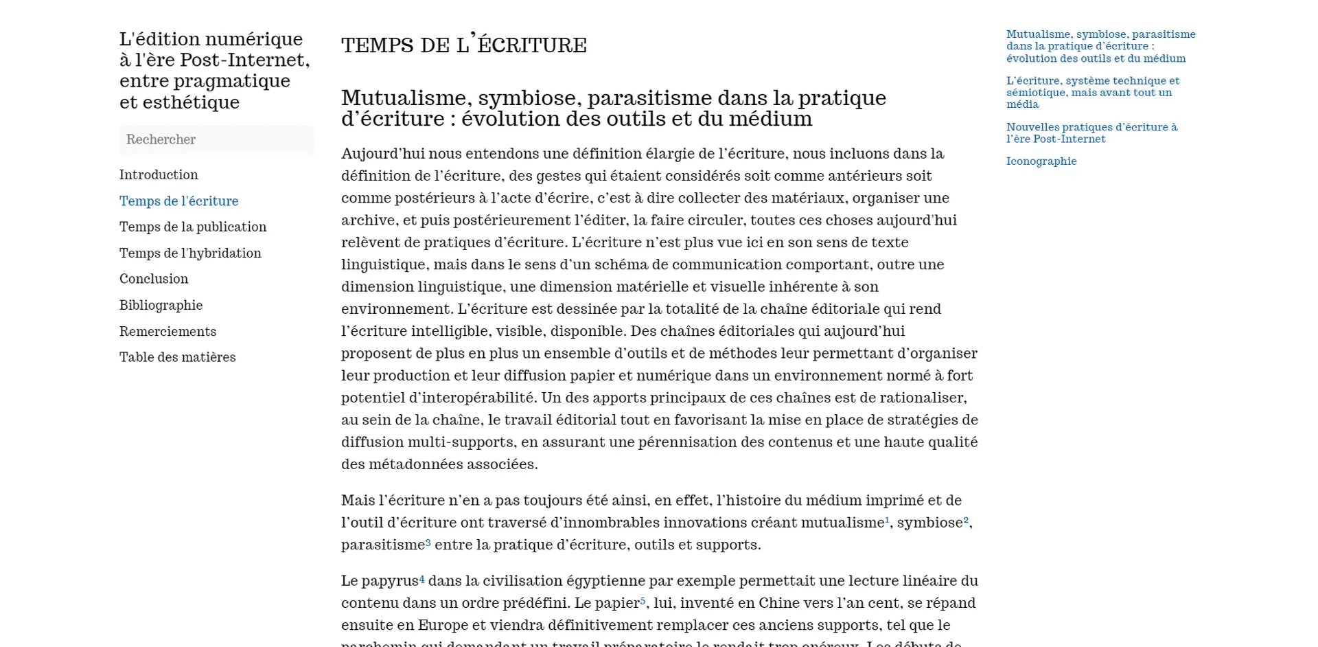 Version en ligne, chapitre