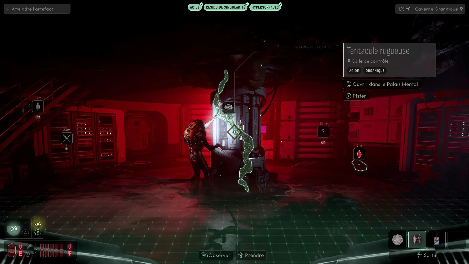Interface d’exploration dans Cthulhu: The Cosmic Abyss