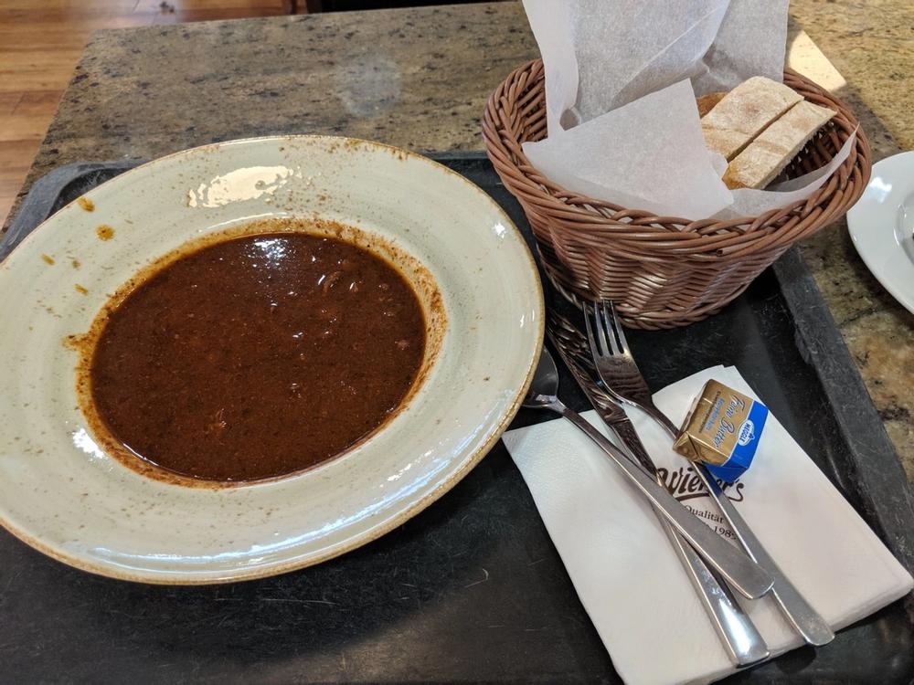 Goulasch soup at Munich Airport Restaurant