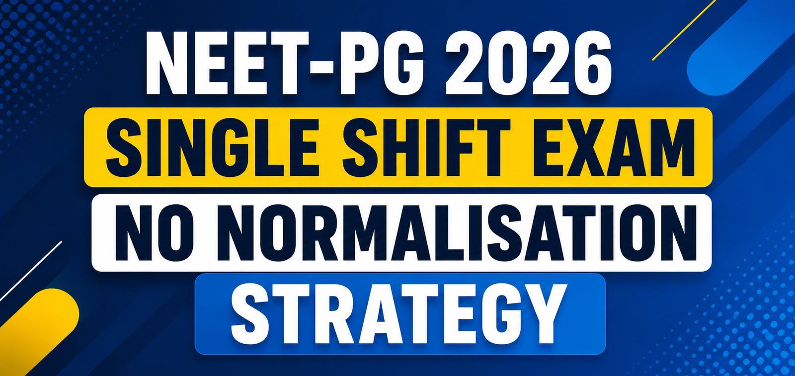 NEET PG 2026 Single-Shift Exam: The End of Normalisation, What Changes for Your Rank & How to Adjust Your Strategy