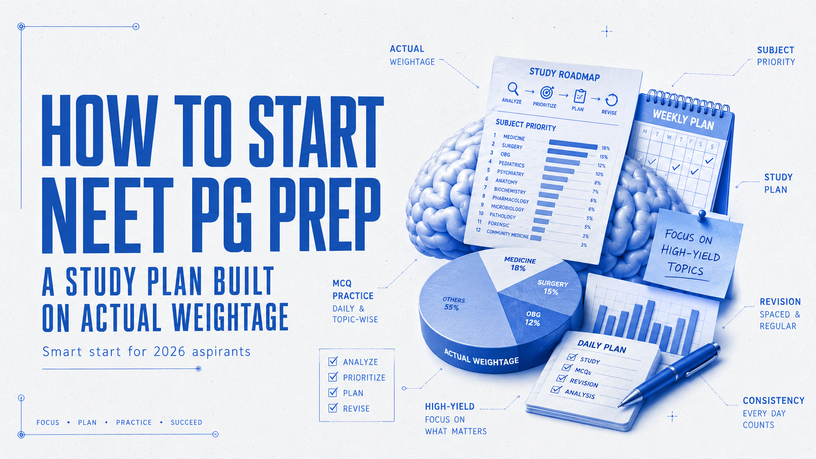 How to start NEET PG prep — a study plan built on subject weightage