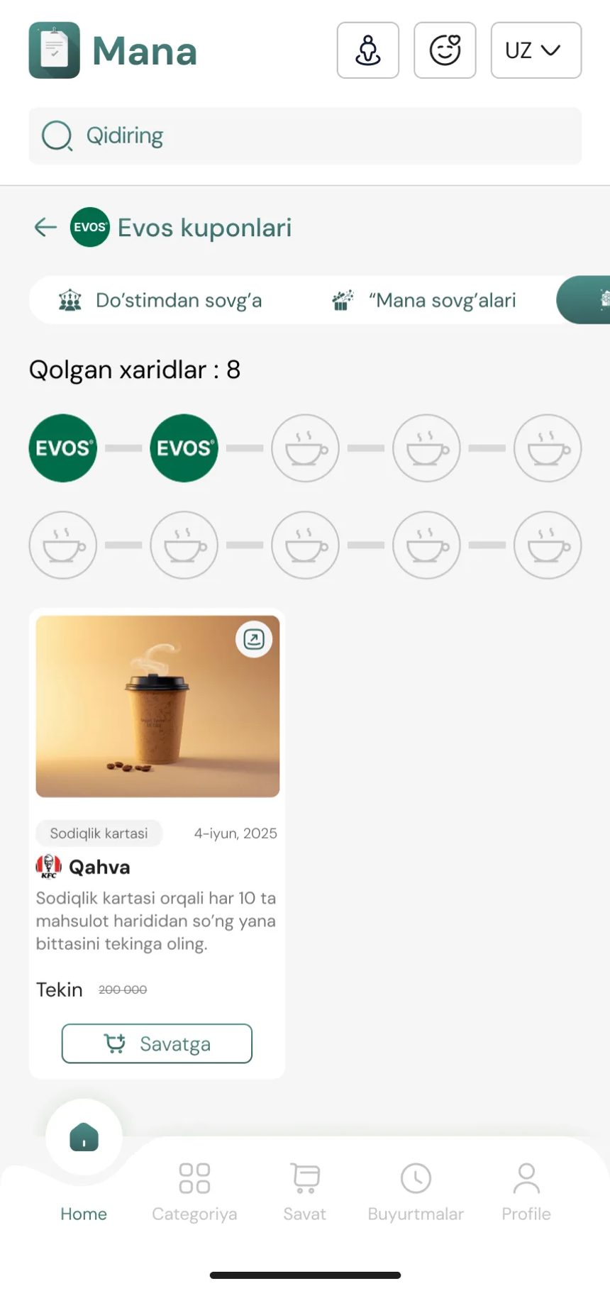 Sodiqlik kartasi · mobil