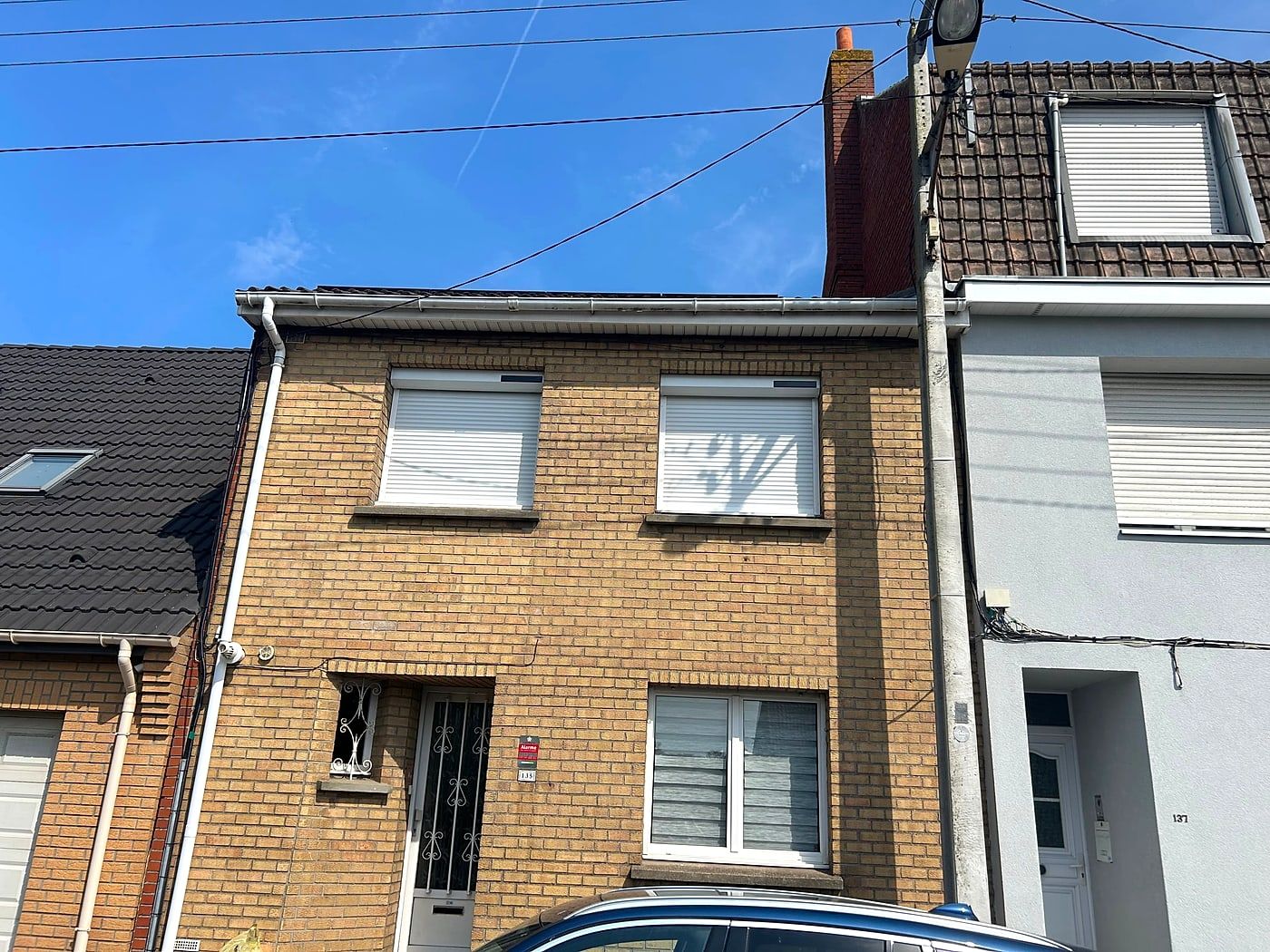 Brick town house and its windows
